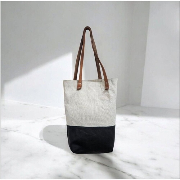 24b Fleabags Custom Flea Bag Leather And Canvas Tote Bag - Picture 14 of 14